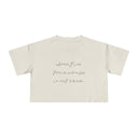 Imagine Your Words in My Ears — Back Story Crop Tee