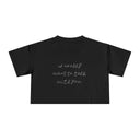 I Really Want to Talk with You — Back Story Crop Tee