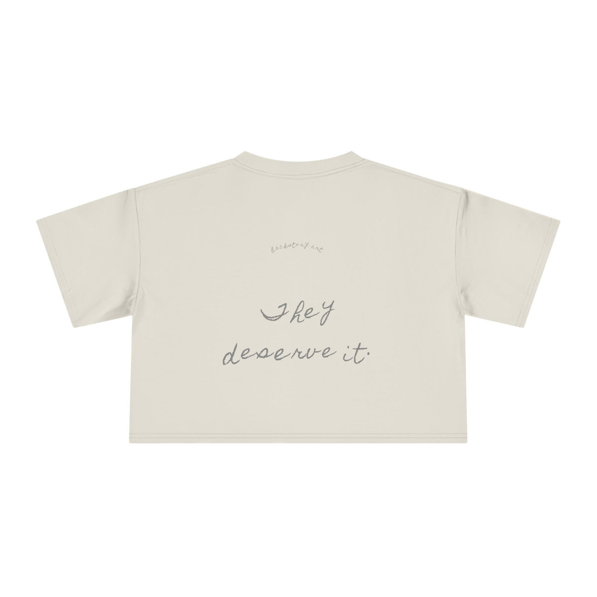 All Proceeds Go to My Parents — Back Story Crop Tee