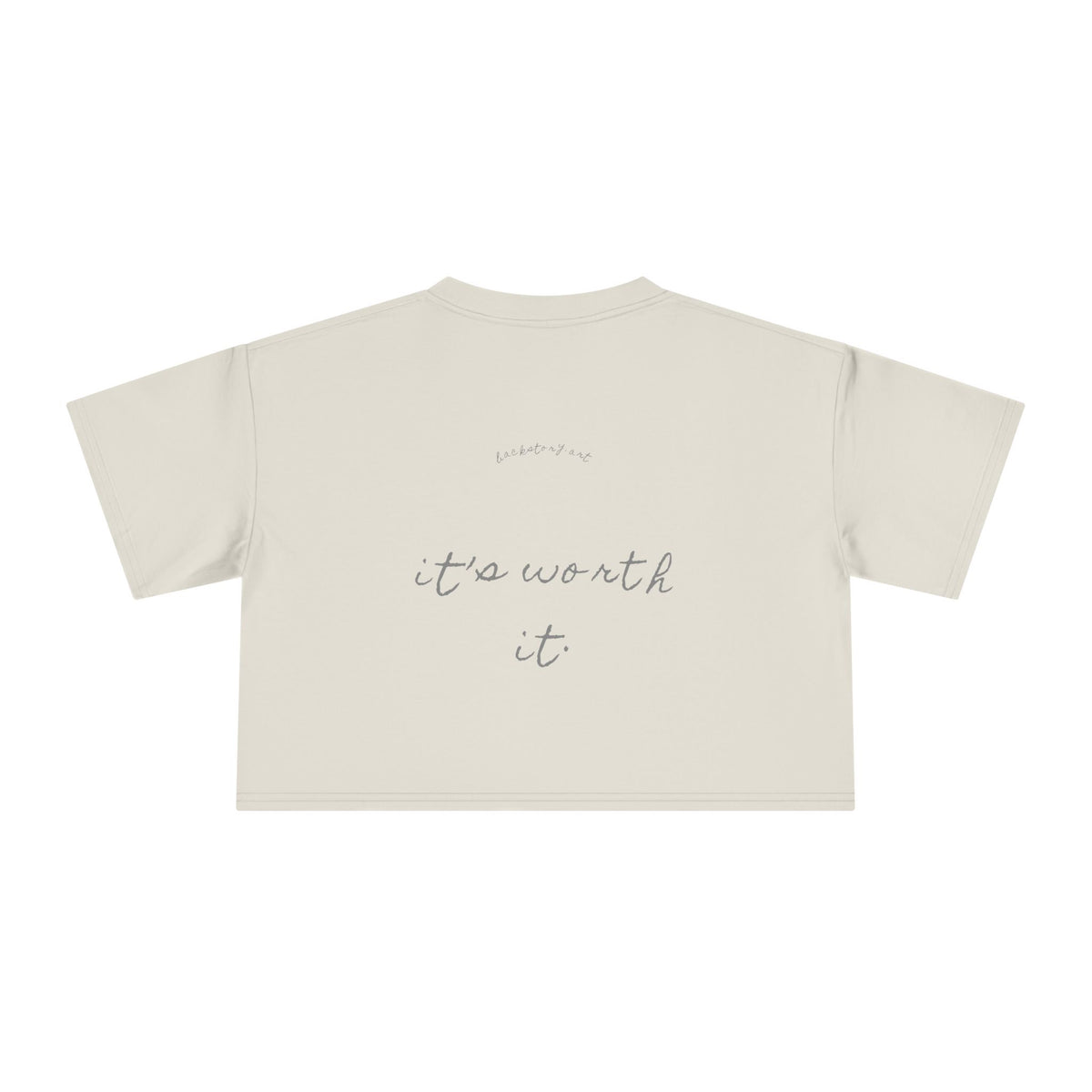 Don't Delay — Back Story Crop Tee