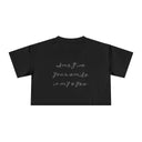 Imagine Your Smile in My Eyes. — Back Story Crop Tee