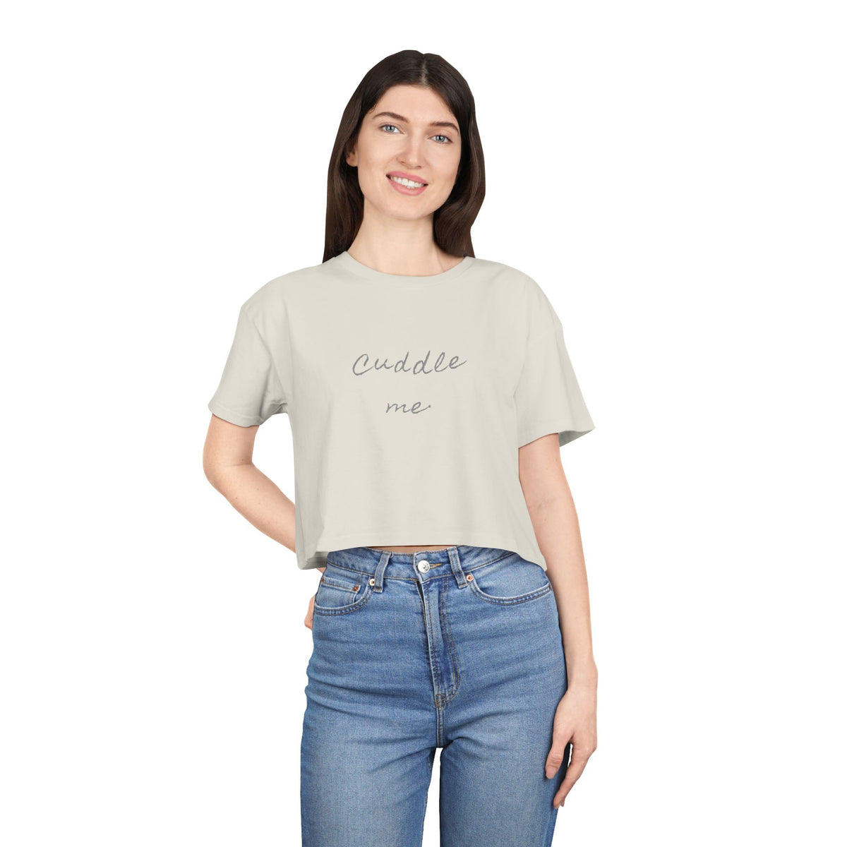 Cuddle Me. — Back Story Crop Tee