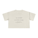 I Really Want to Talk with You — Back Story Crop Tee