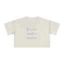 You Can Rely on People — Back Story Crop Tee