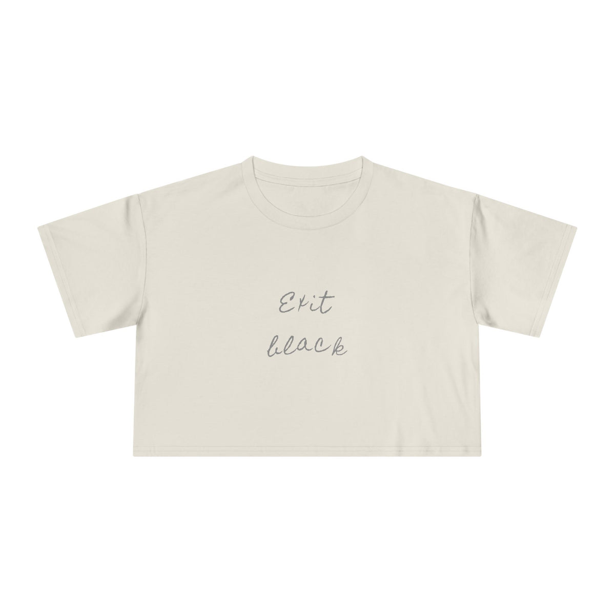 Exit Black — Back Story Crop Tee
