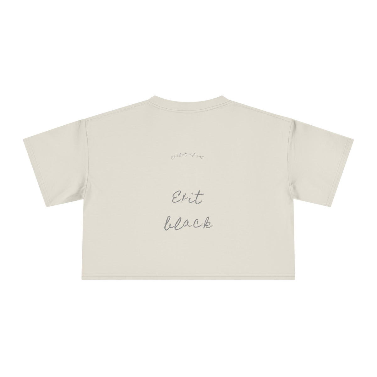 Enter White — Back Story Crop Tee