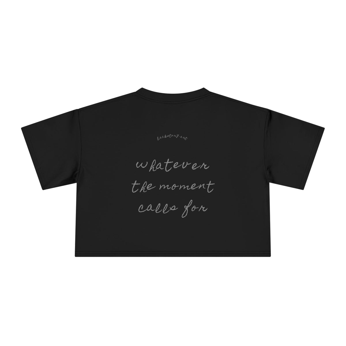 God Is Whatever Stutter — Back Story Crop Tee