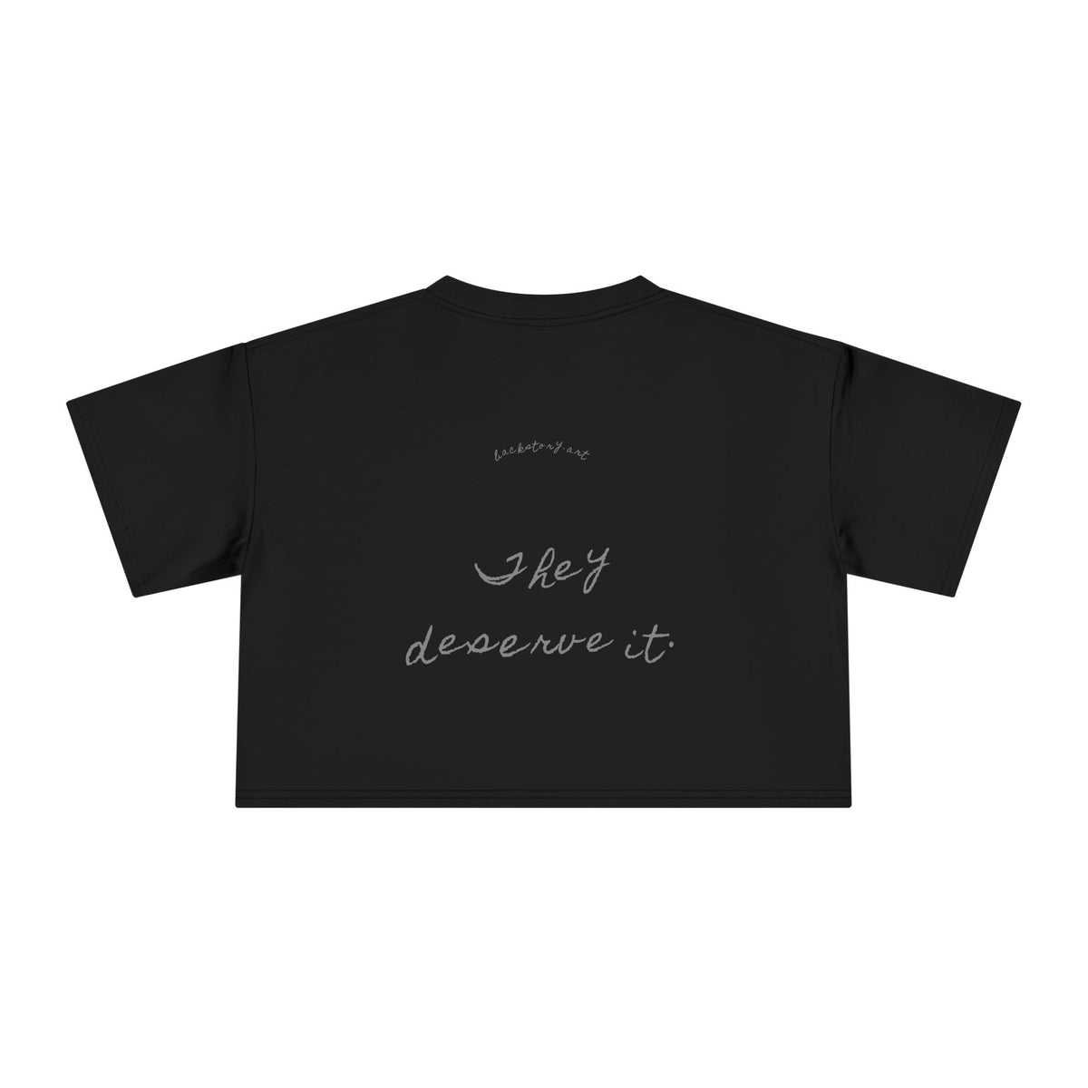 All Proceeds Go to My Parents — Back Story Crop Tee