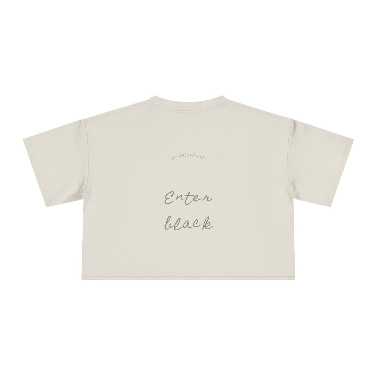 Exit White — Back Story Crop Tee