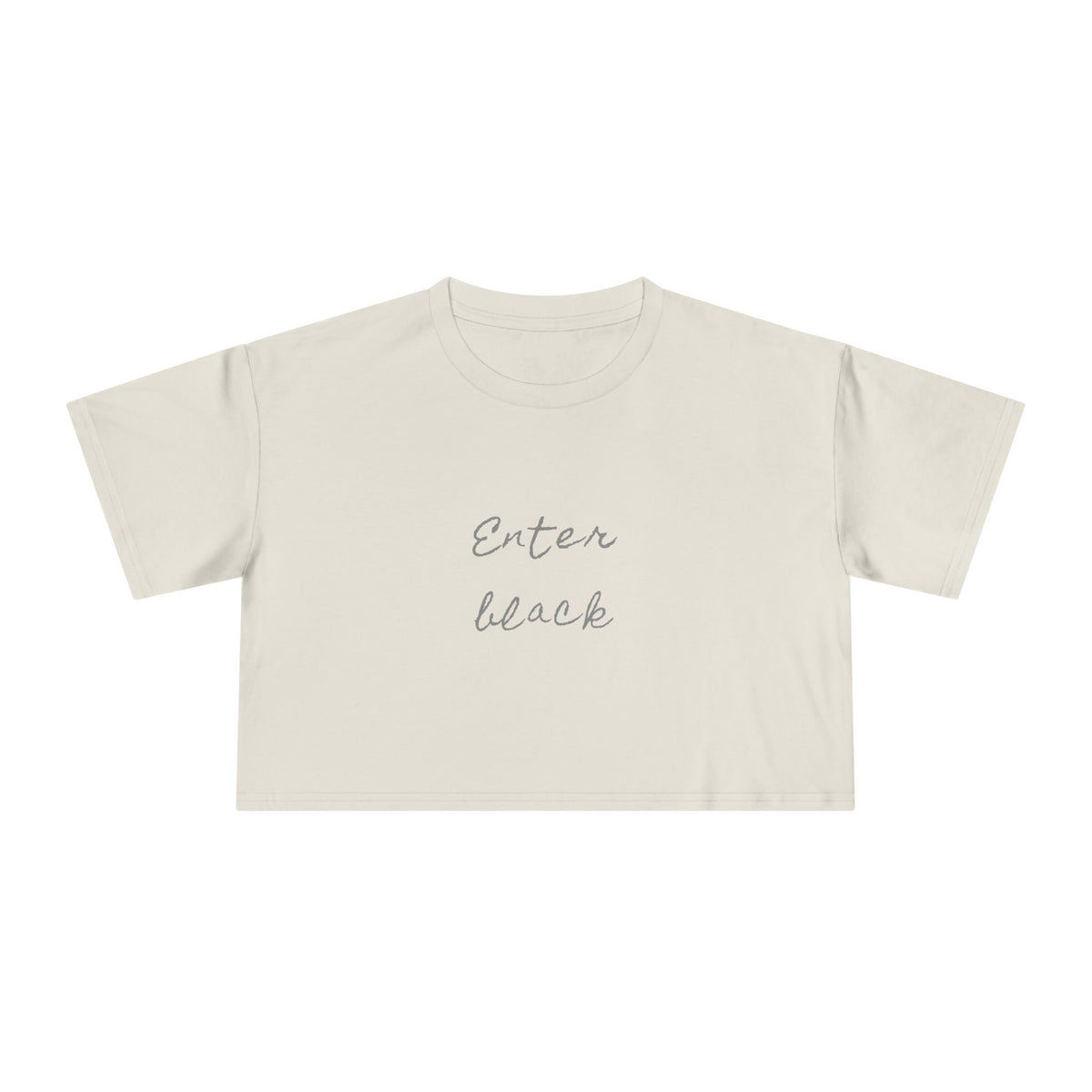 Enter Black — Back Story Crop Tee