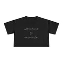 It's Time to Reconcile — Back Story Crop Tee