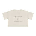 It's Time to Reconcile — Back Story Crop Tee